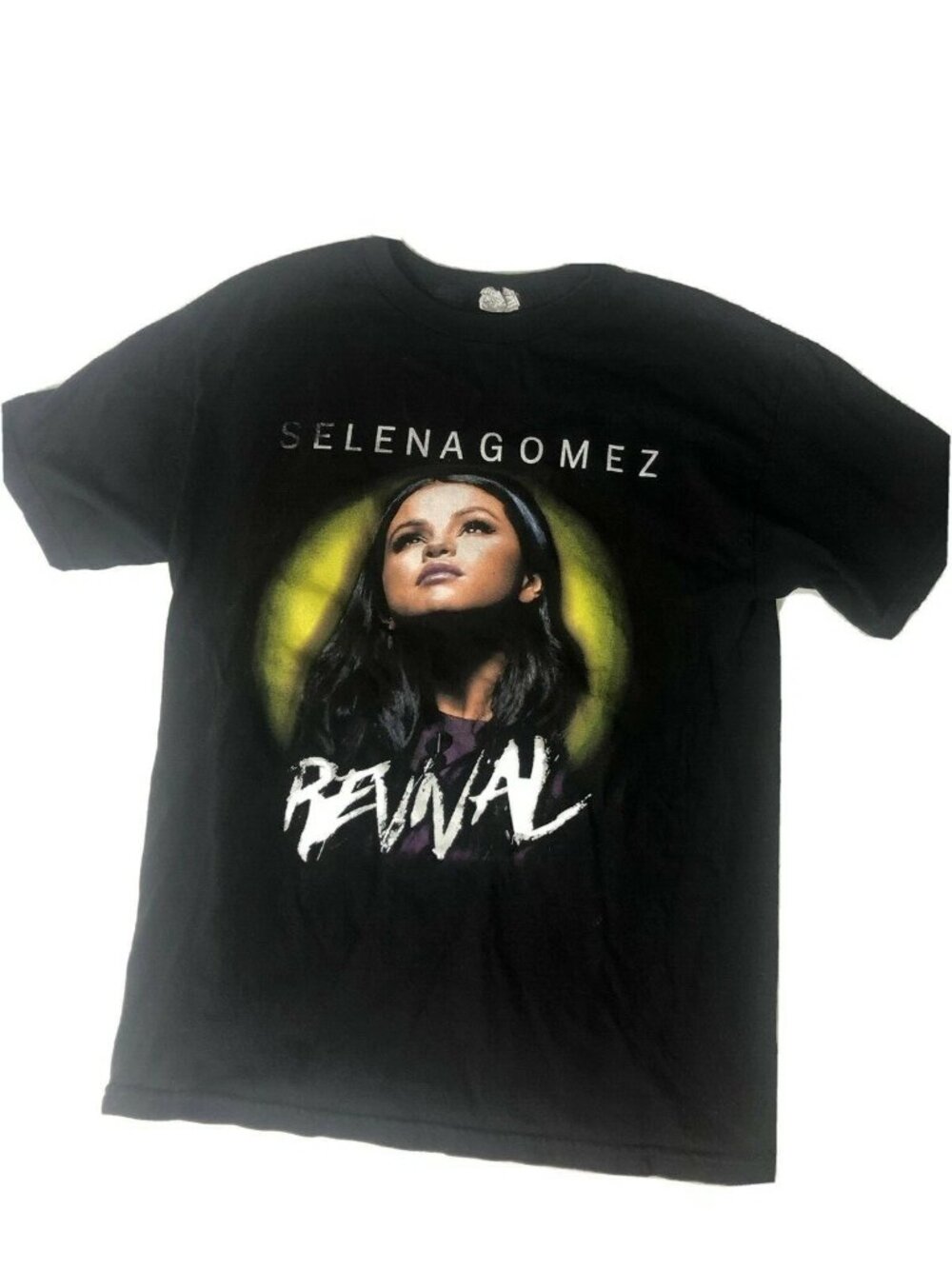 Selena Gomez Revival World Tour 2016 T-Shirt Black Graphic Concert Tee Size M T